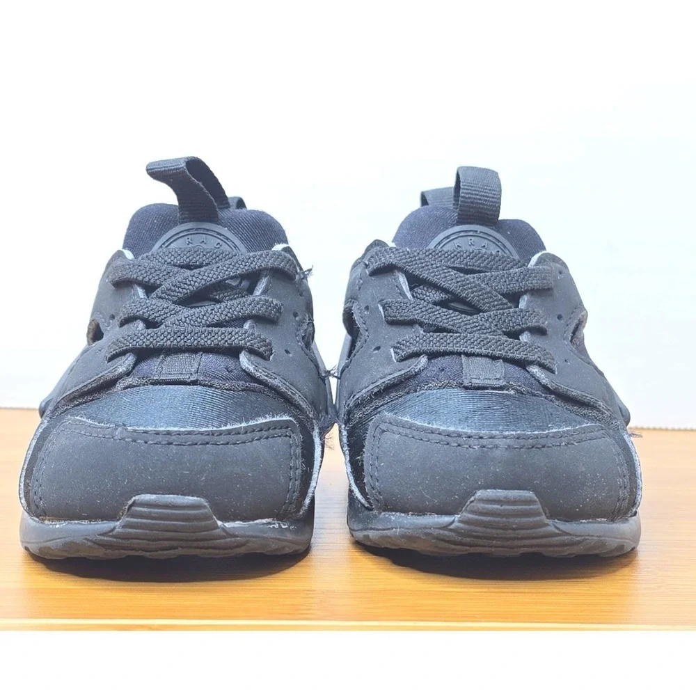 Nike Huarache Run Triple Black Size 5C Sneakers Shoes Baby Toddler FV5604-001